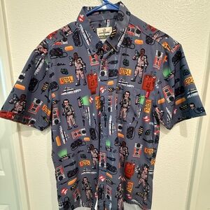 RSVLTS Ghostbusters Graphic Button Down Shirt - Multicolor